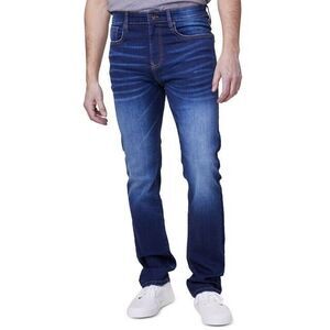 Lazer designer Men's Straight-Fit Jeans in Abe Dark Blue-Size 32x30 relaxed